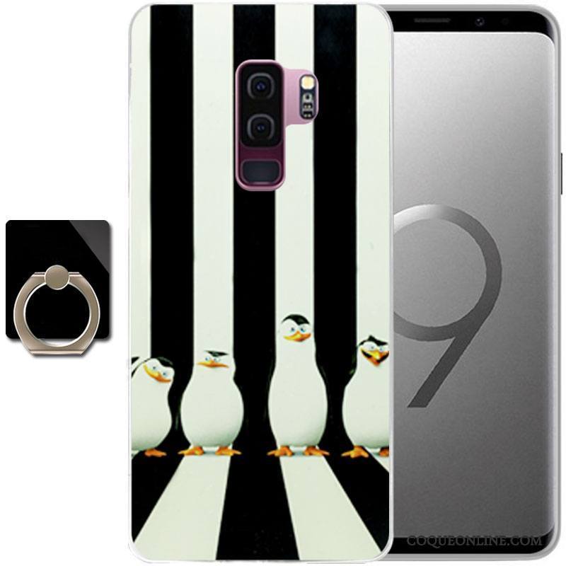 Samsung Galaxy S9 Coque Étui Protection Incassable Étoile Bleu Clair Peinture