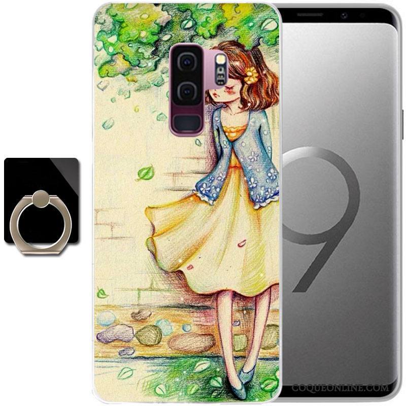 Samsung Galaxy S9 Coque Étui Protection Incassable Étoile Bleu Clair Peinture