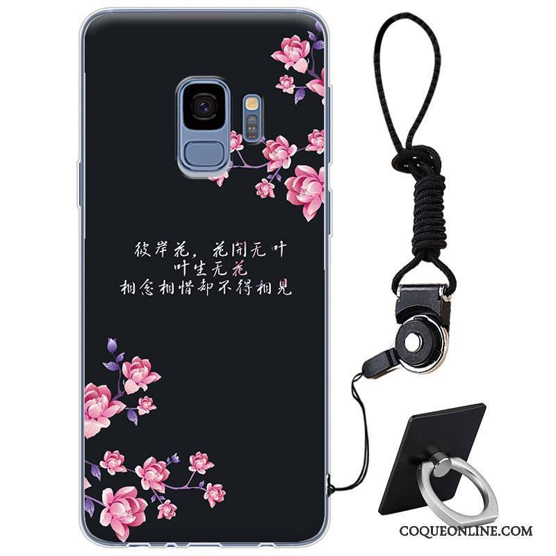 Samsung Galaxy S9 Coque Étui Étoile Style Chinois Silicone Petit Rose Protection