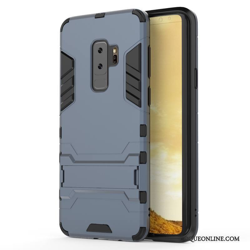 Samsung Galaxy S9+ Coque Étui Étoile Support Silicone Bleu Tout Compris Créatif