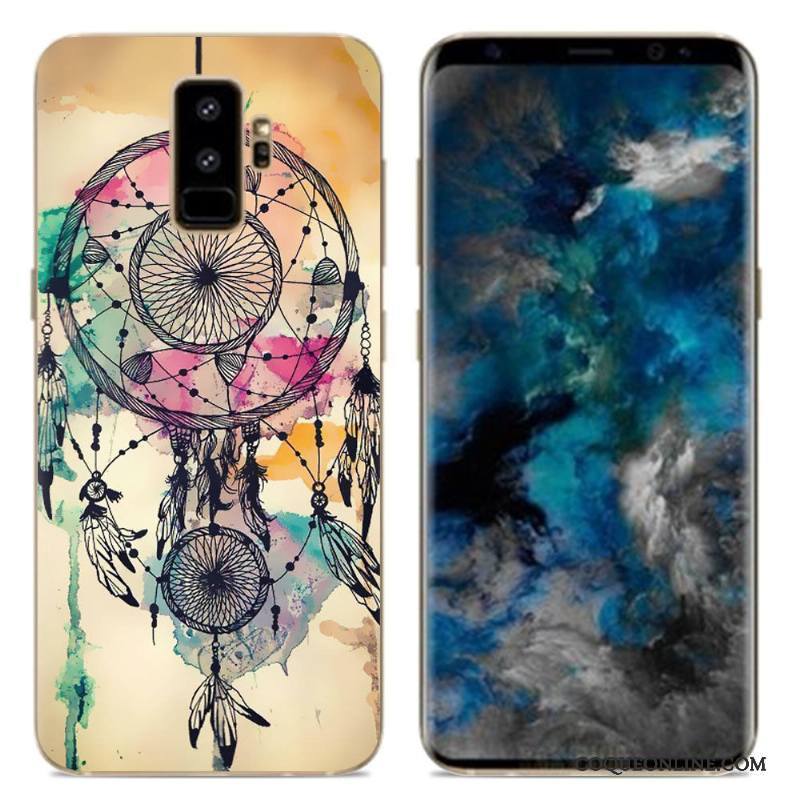 Samsung Galaxy S9 Créatif Dessin Animé Silicone Téléphone Portable Multicolore Coque De Téléphone Simple