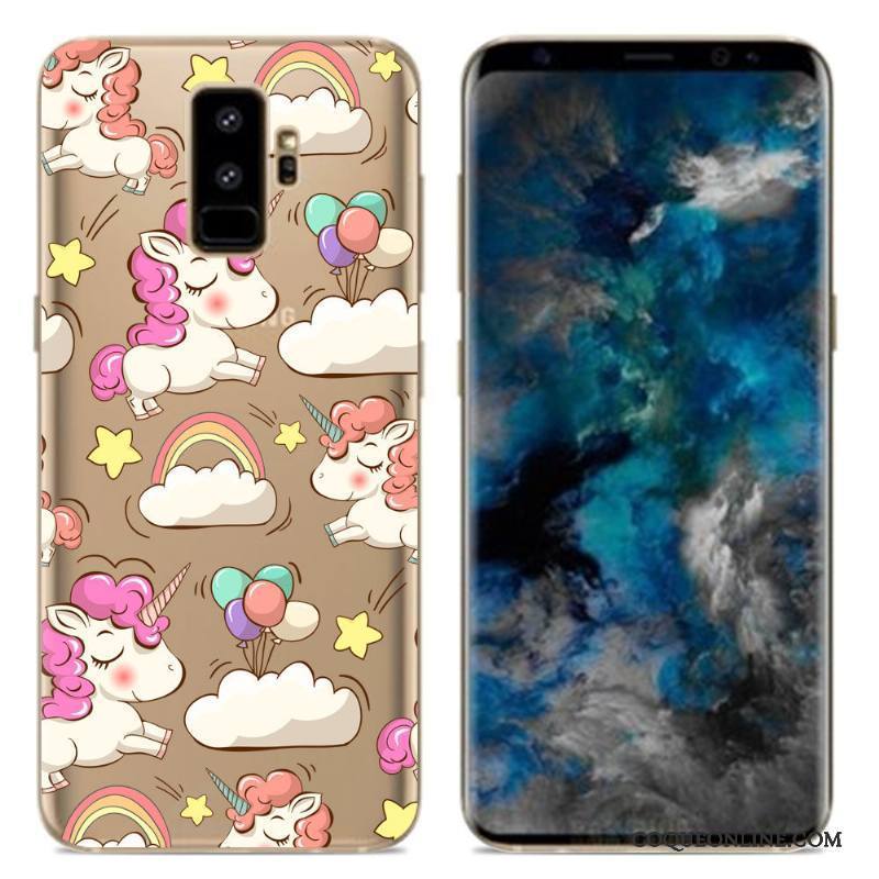 Samsung Galaxy S9 Créatif Dessin Animé Silicone Téléphone Portable Multicolore Coque De Téléphone Simple