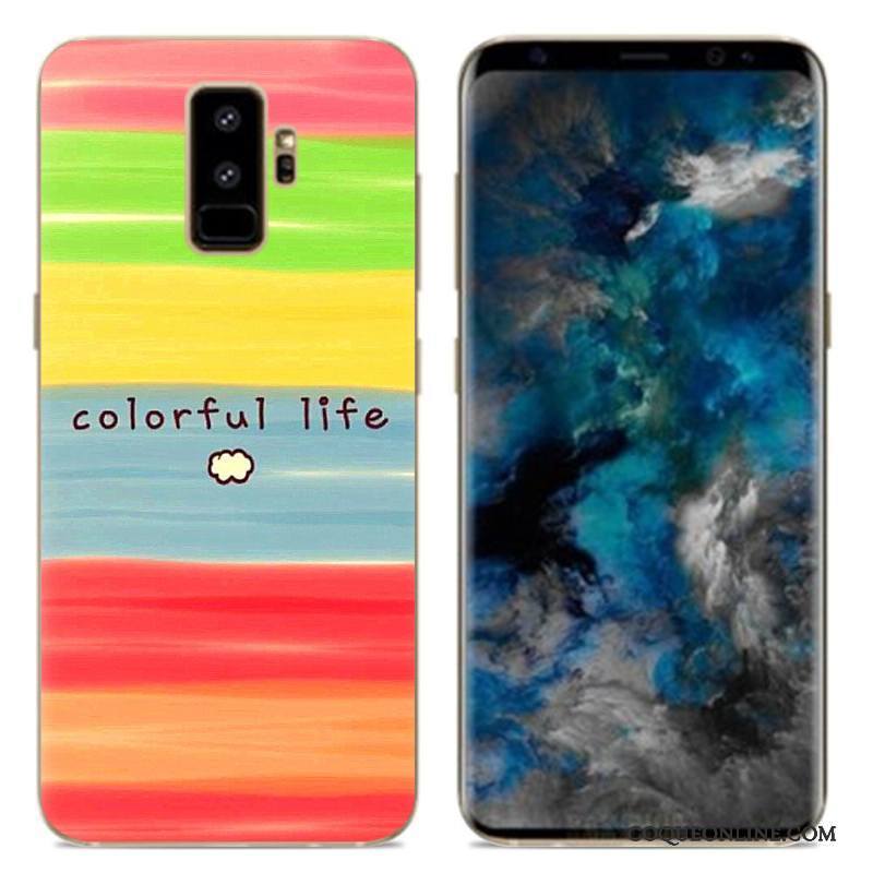 Samsung Galaxy S9 Créatif Dessin Animé Silicone Téléphone Portable Multicolore Coque De Téléphone Simple