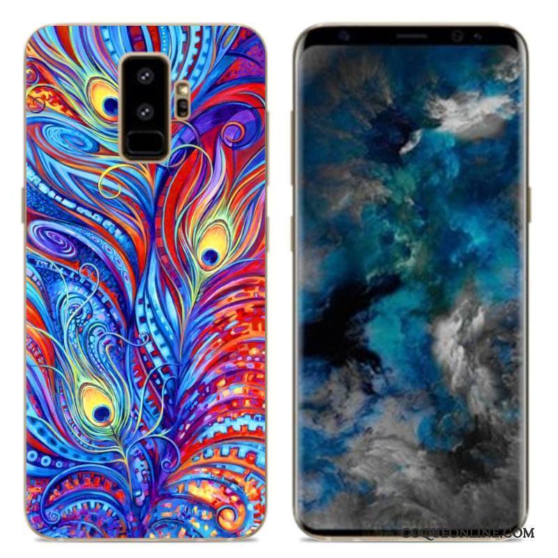 Samsung Galaxy S9 Créatif Dessin Animé Silicone Téléphone Portable Multicolore Coque De Téléphone Simple