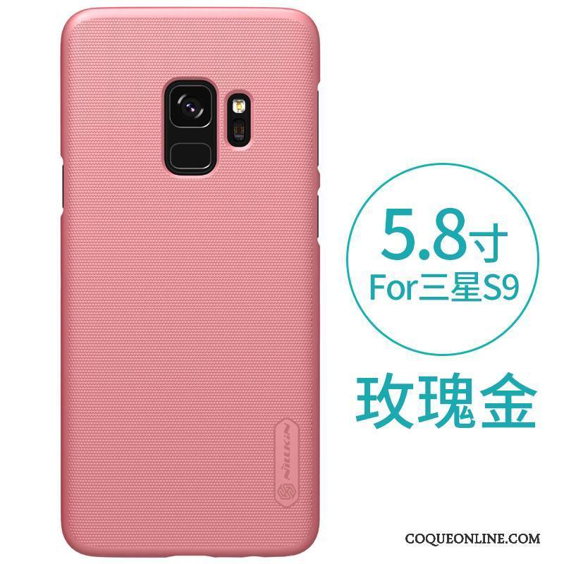 Samsung Galaxy S9 Difficile Coque De Téléphone Rose Or Délavé En Daim Protection Étoile