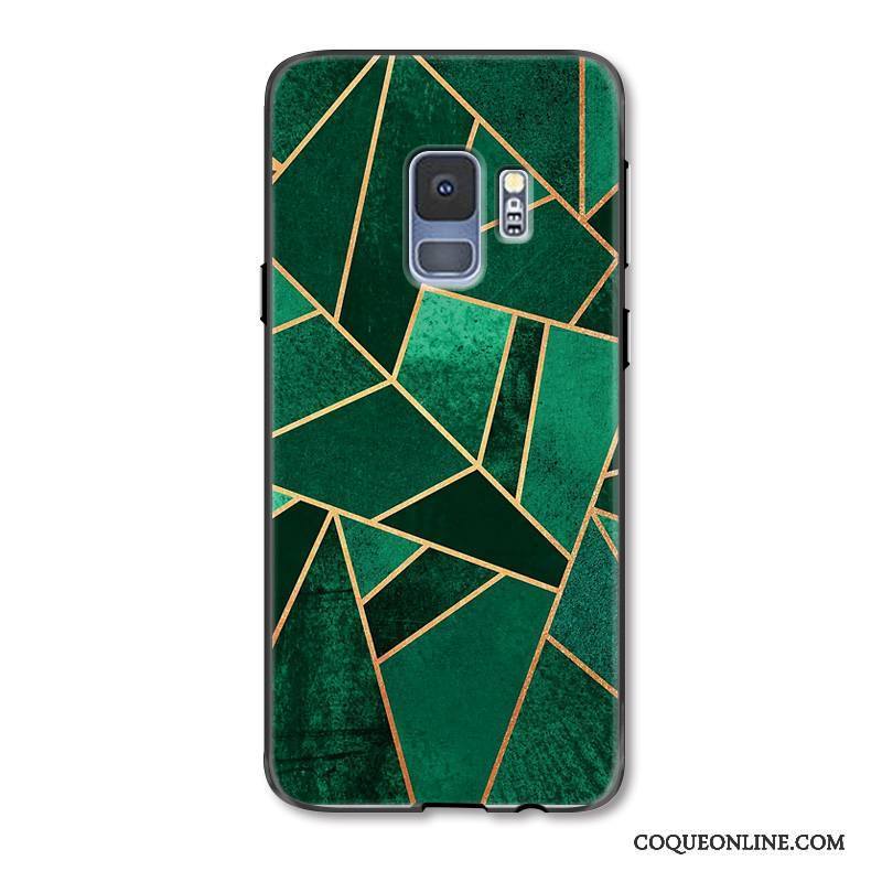 Samsung Galaxy S9+ Dimensionnel Étui Personnalité Tendance Blanc Protection Coque De Téléphone