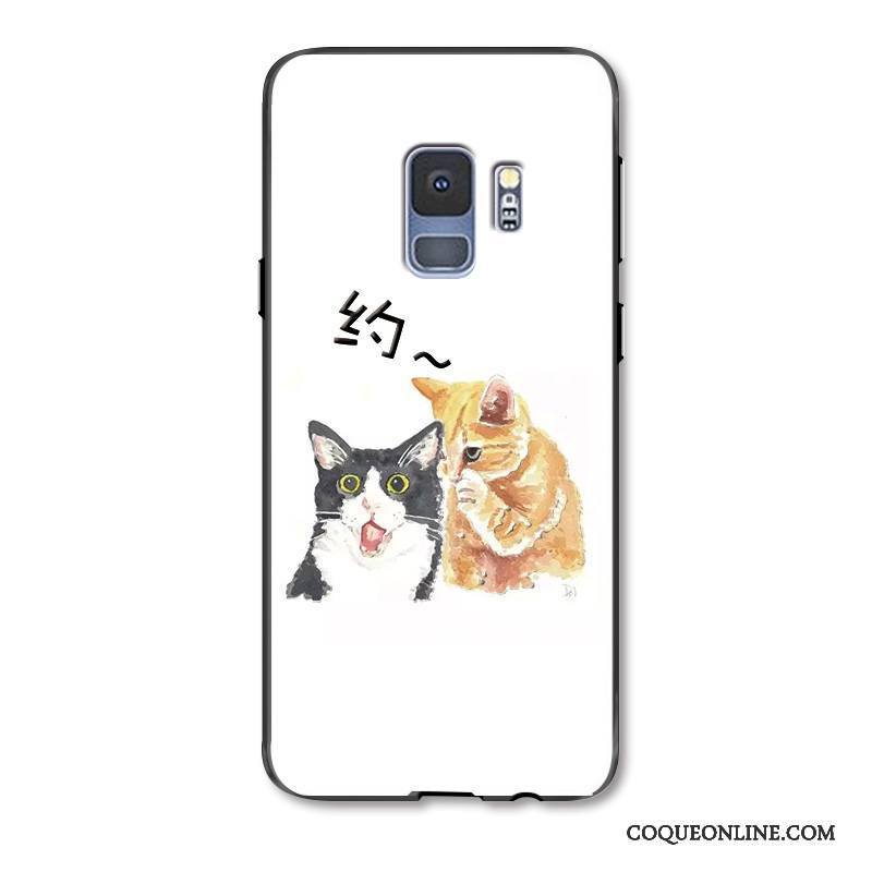 Samsung Galaxy S9 Drôle Coque De Téléphone Amoureux Peinture Blanc Charmant Dessin Animé