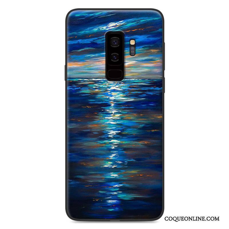 Samsung Galaxy S9 Délavé En Daim Gris Étui Protection Coque De Téléphone Dessin Animé Fluide Doux