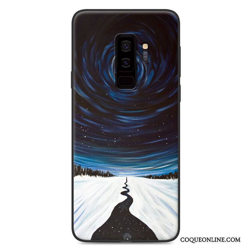 Samsung Galaxy S9 Délavé En Daim Gris Étui Protection Coque De Téléphone Dessin Animé Fluide Doux