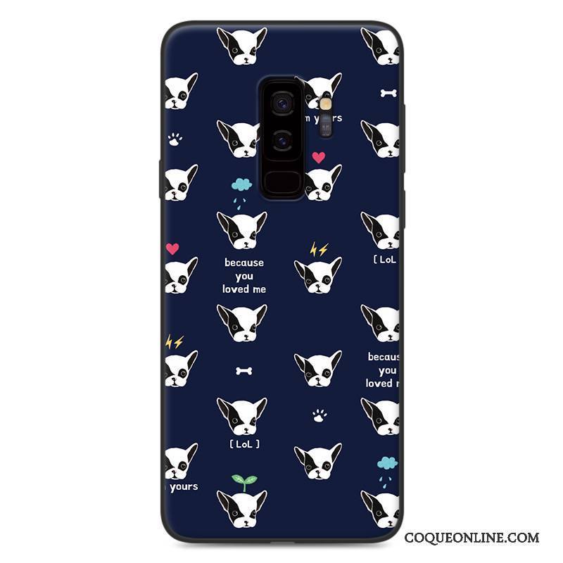 Samsung Galaxy S9 Délavé En Daim Gris Étui Protection Coque De Téléphone Dessin Animé Fluide Doux