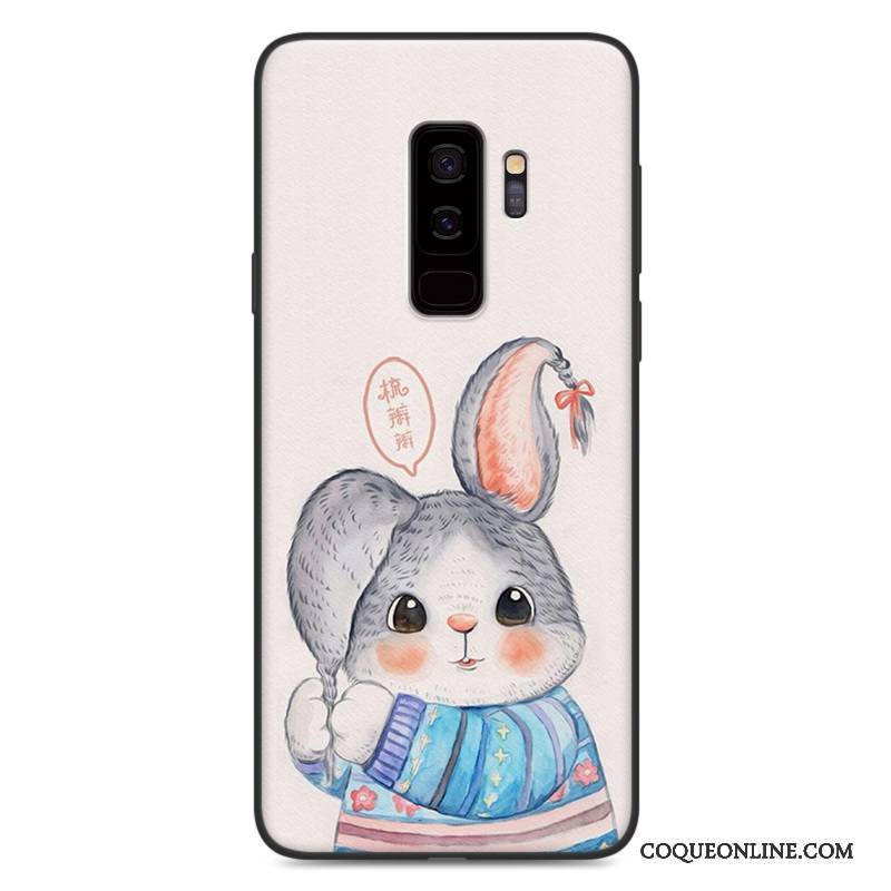 Samsung Galaxy S9 Délavé En Daim Gris Étui Protection Coque De Téléphone Dessin Animé Fluide Doux