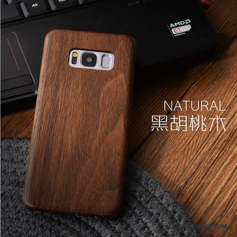 Samsung Galaxy S9+ En Bois Protection Coque De Téléphone Étui Tout Compris Étoile Rouge