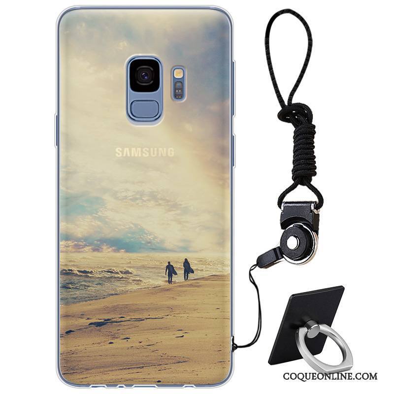 Samsung Galaxy S9 Fluide Doux Personnalité Simple Protection Silicone Étui Coque De Téléphone