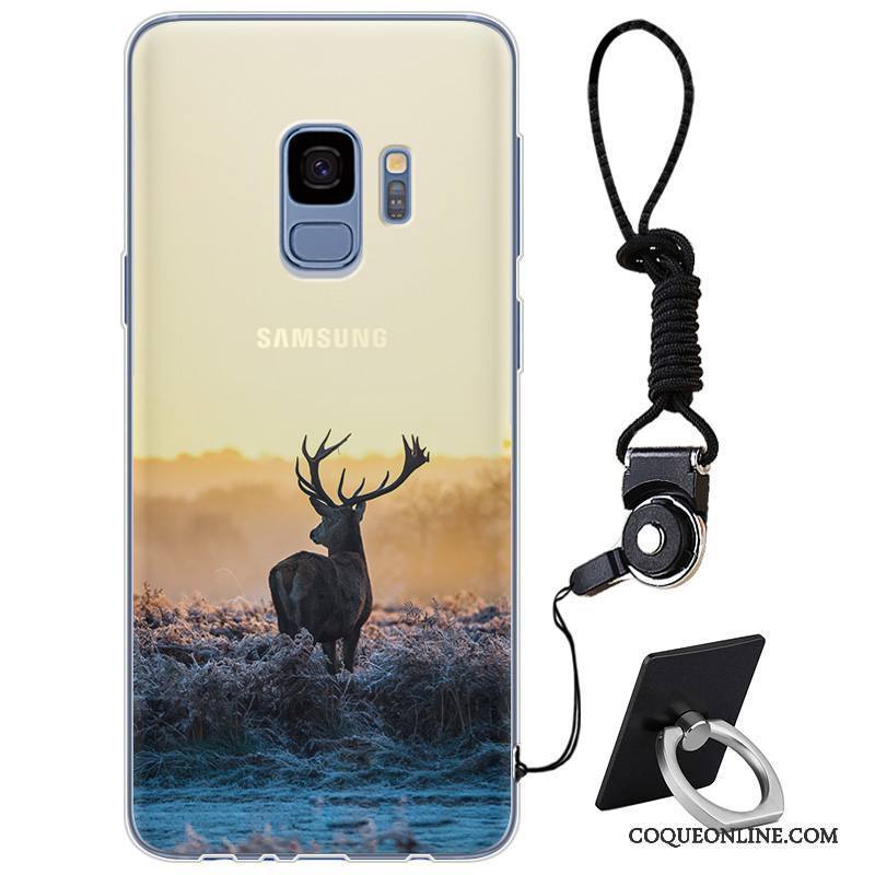 Samsung Galaxy S9 Fluide Doux Personnalité Simple Protection Silicone Étui Coque De Téléphone