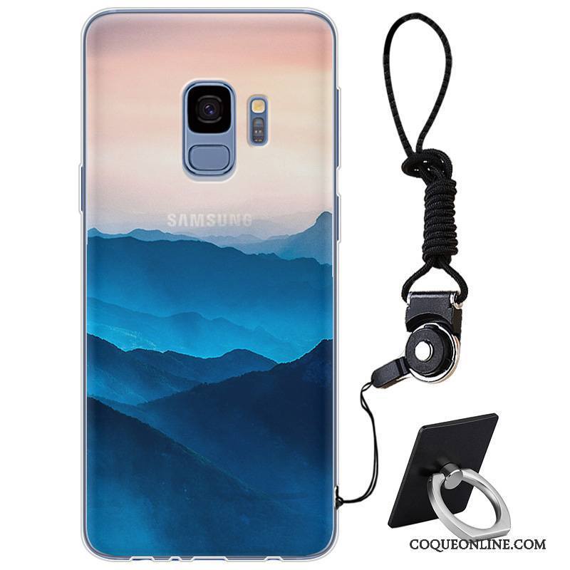 Samsung Galaxy S9 Fluide Doux Personnalité Simple Protection Silicone Étui Coque De Téléphone