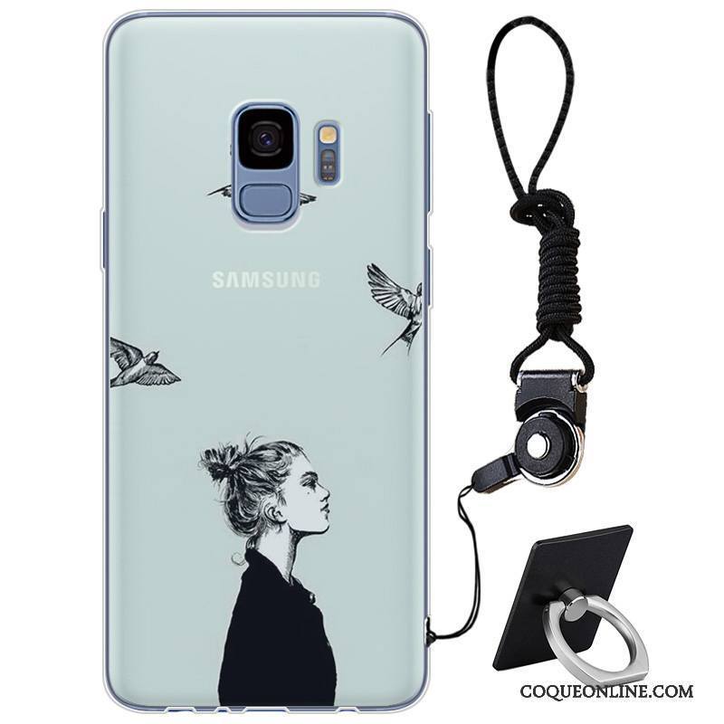 Samsung Galaxy S9 Fluide Doux Personnalité Simple Protection Silicone Étui Coque De Téléphone