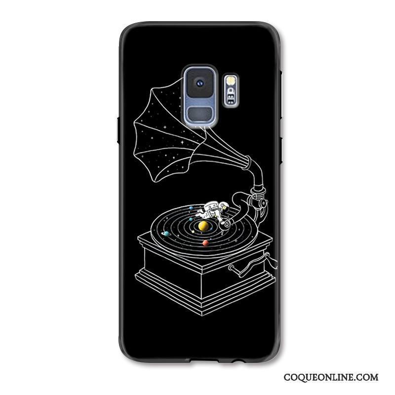 Samsung Galaxy S9 Gaufrage Créatif Coque De Téléphone Personnalité Noir Protection Étoile