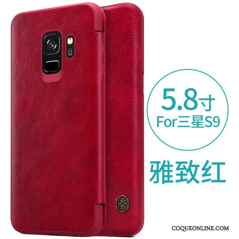 Samsung Galaxy S9 Incassable Or Difficile Coque De Téléphone Rouge Étui Protection