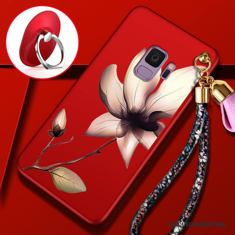 Samsung Galaxy S9 Incassable Rouge Tout Compris Étui Fluide Doux Coque De Téléphone Étoile