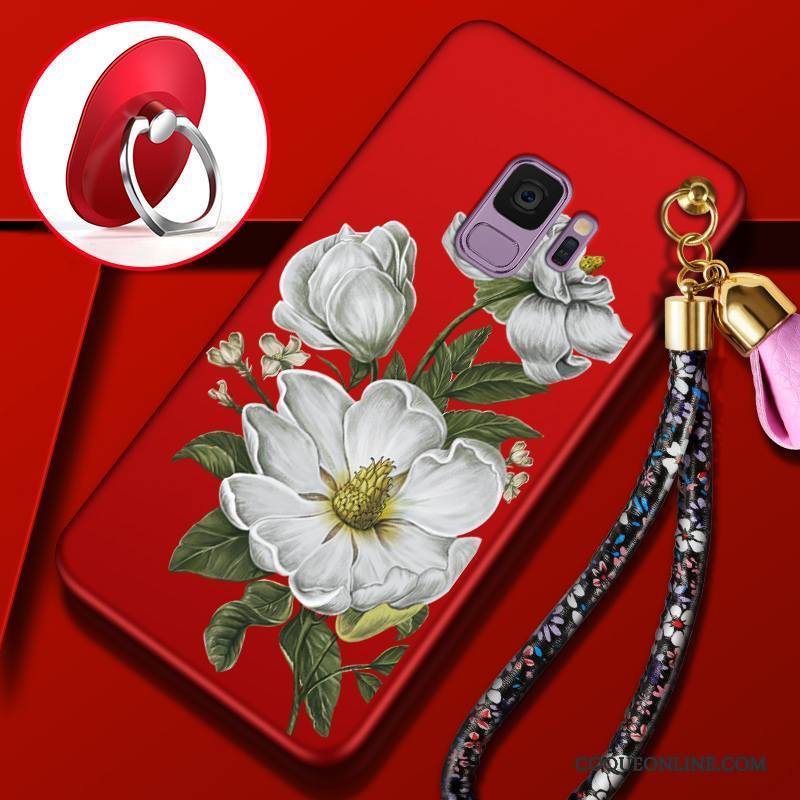 Samsung Galaxy S9 Incassable Rouge Tout Compris Étui Fluide Doux Coque De Téléphone Étoile