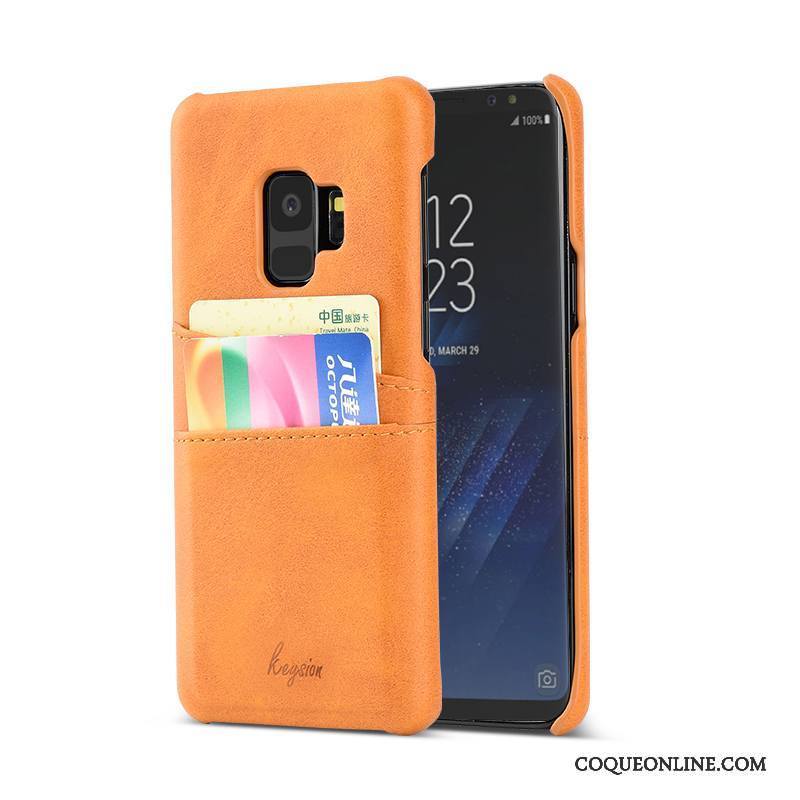 Samsung Galaxy S9 Mode Tendance Bleu Étui Coque De Téléphone Cuir Business