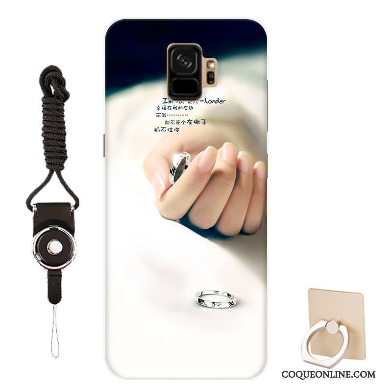 Samsung Galaxy S9 Noir Protection Étoile Coque Fluide Doux Silicone Étui