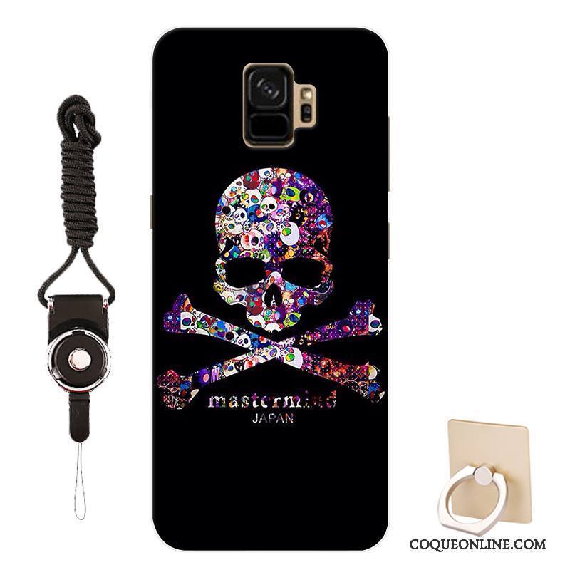 Samsung Galaxy S9 Noir Protection Étoile Coque Fluide Doux Silicone Étui