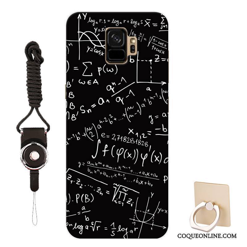 Samsung Galaxy S9 Noir Protection Étoile Coque Fluide Doux Silicone Étui