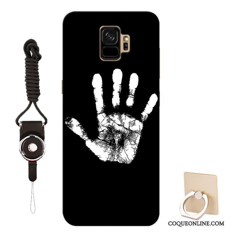 Samsung Galaxy S9 Noir Protection Étoile Coque Fluide Doux Silicone Étui