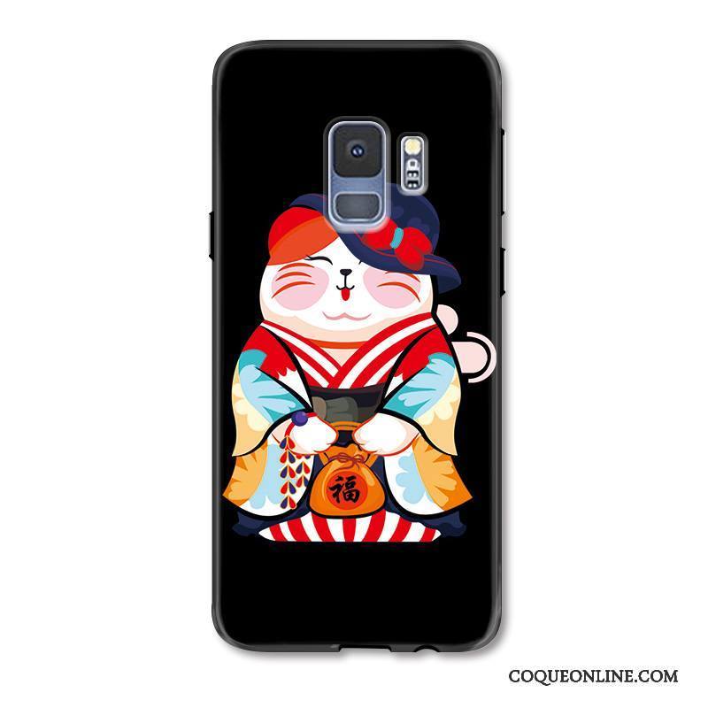 Samsung Galaxy S9 Nouveau De Fête Noir Dessin Animé Richesse Protection Coque De Téléphone