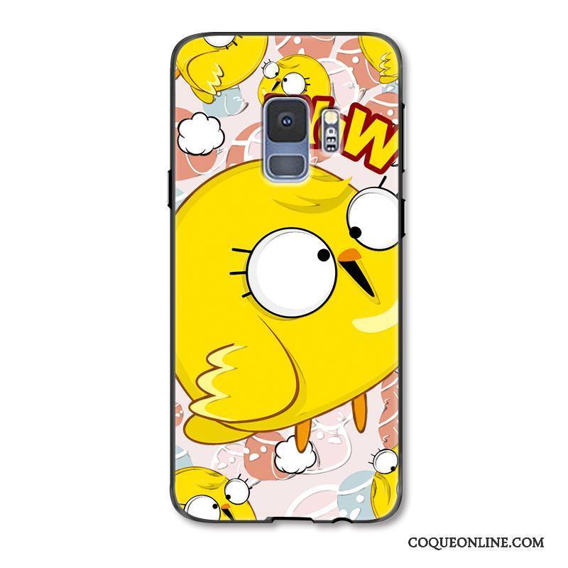 Samsung Galaxy S9 Peinture Gaufrage Jaune Petit Protection Coque De Téléphone Ornements Suspendus