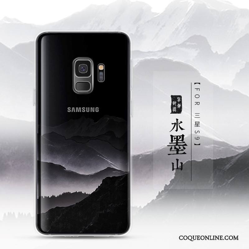 Samsung Galaxy S9 Protection Fluide Doux Coque De Téléphone Bleu Transparent Incassable Silicone