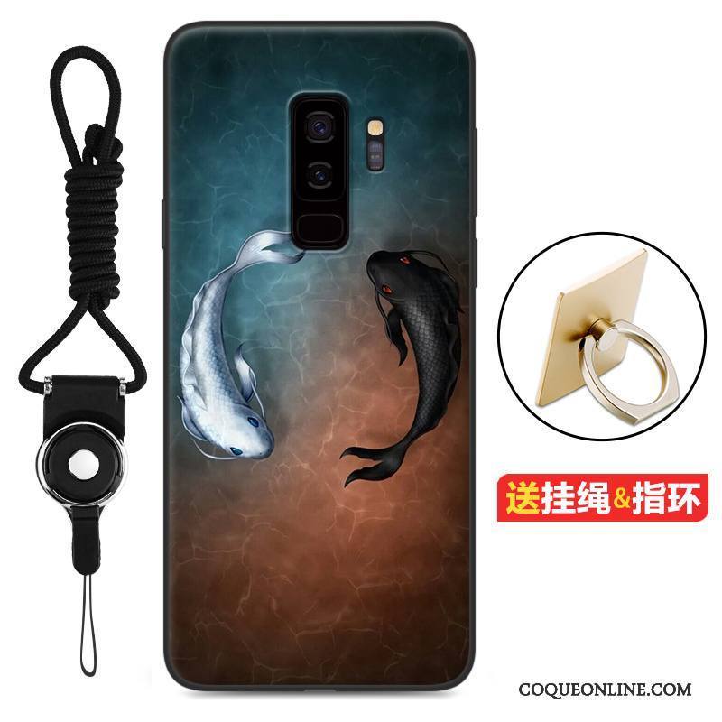 Samsung Galaxy S9 Silicone Dessin Animé Délavé En Daim Coque Fluide Doux De Téléphone Incassable