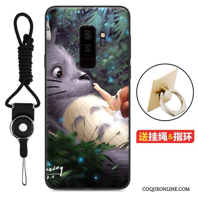 Samsung Galaxy S9 Silicone Dessin Animé Délavé En Daim Coque Fluide Doux De Téléphone Incassable