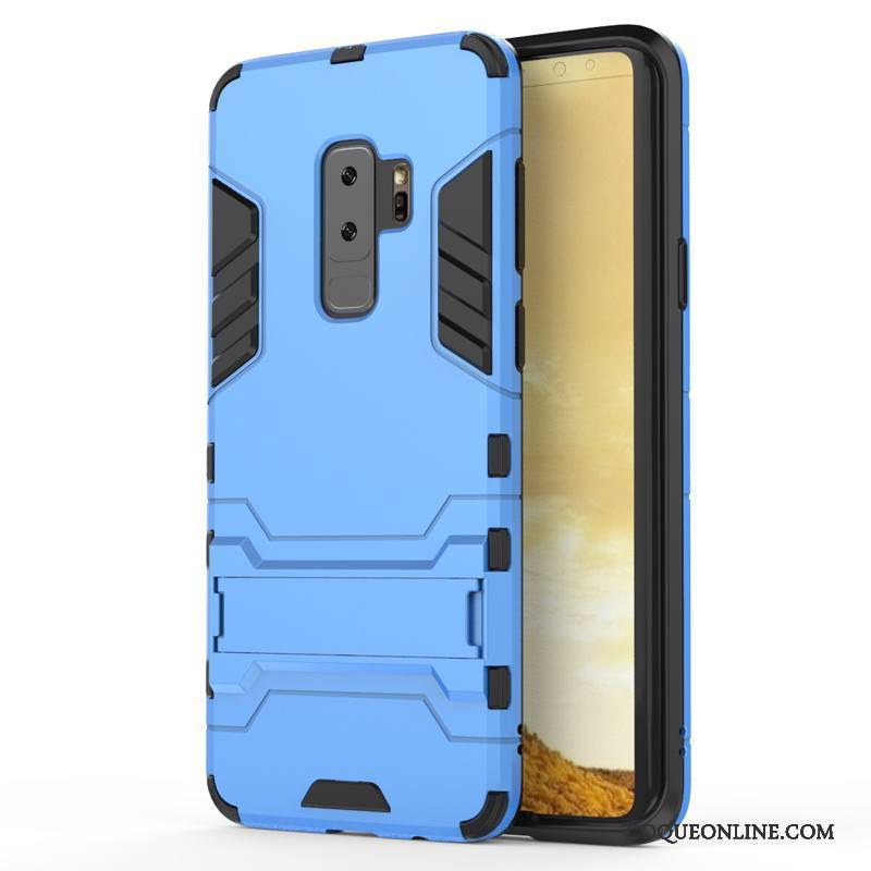 Samsung Galaxy S9+ Tout Compris Support Coque De Téléphone Protection Fluide Doux Étui Bleu