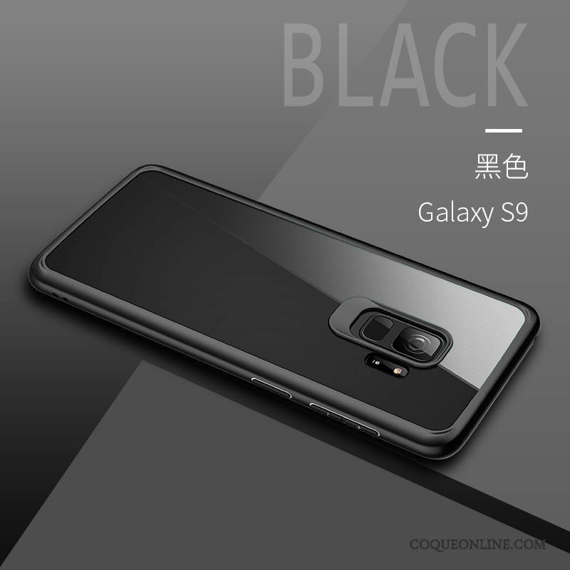 Samsung Galaxy S9 Transparent Personnalité Coque De Téléphone Incassable Tout Compris Noir Silicone