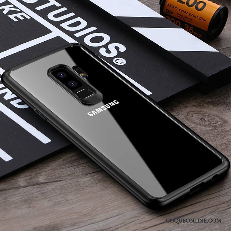 Samsung Galaxy S9+ Transparent Tendance Élégant Bleu Étoile Business Coque De Téléphone