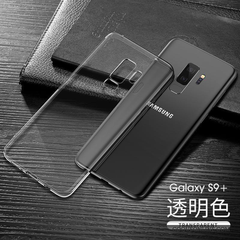 Samsung Galaxy S9+ Très Mince Fluide Doux Bleu Marin Étoile Étui Transparent Coque De Téléphone