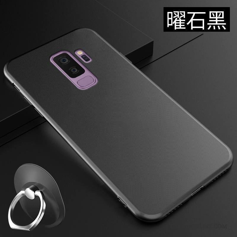 Samsung Galaxy S9+ Vert Foncé Étui Coque Fluide Doux Étoile Délavé En Daim Incassable