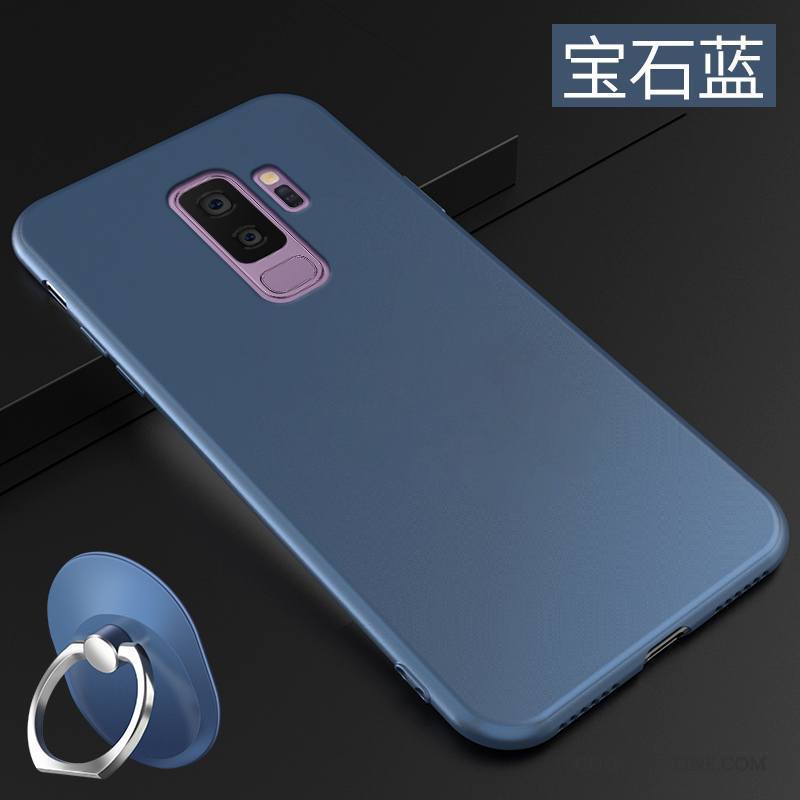 Samsung Galaxy S9+ Vert Foncé Étui Coque Fluide Doux Étoile Délavé En Daim Incassable