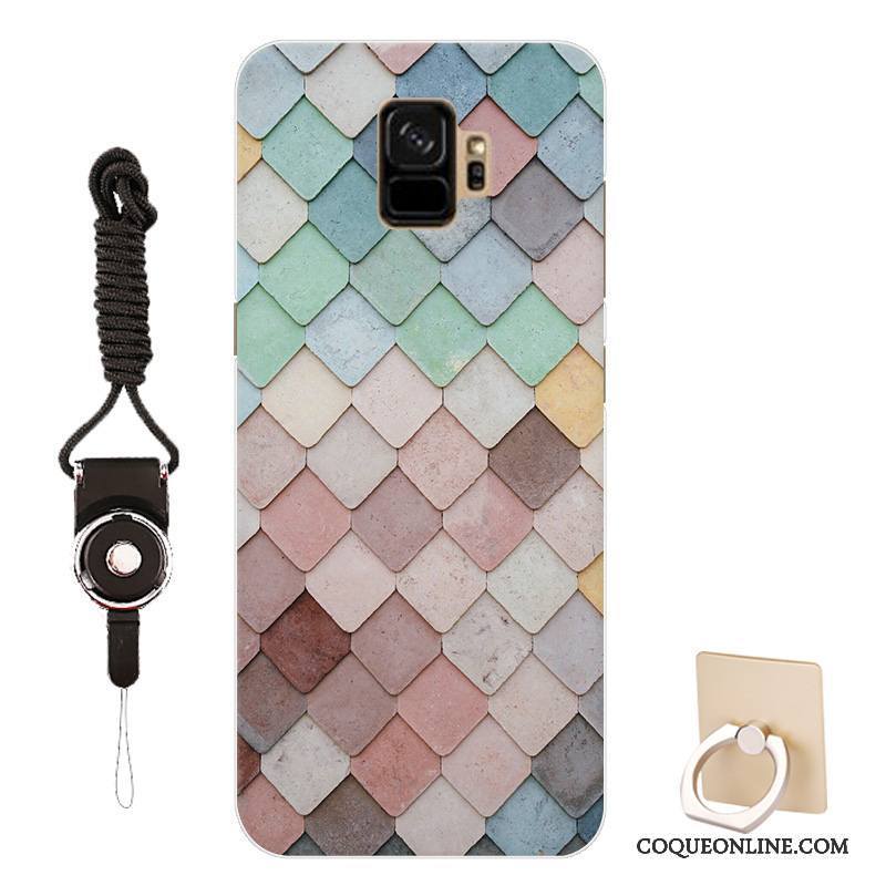 Samsung Galaxy S9 Étoile Coque Étui Fluide Doux Modèle Rose Silicone