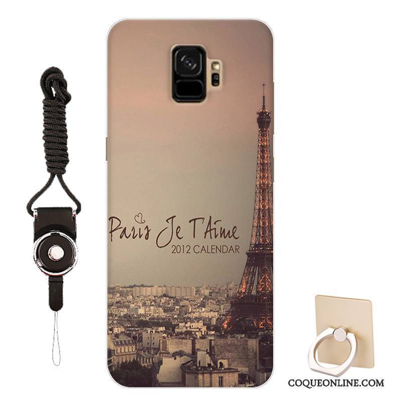 Samsung Galaxy S9 Étoile Coque Étui Fluide Doux Modèle Rose Silicone