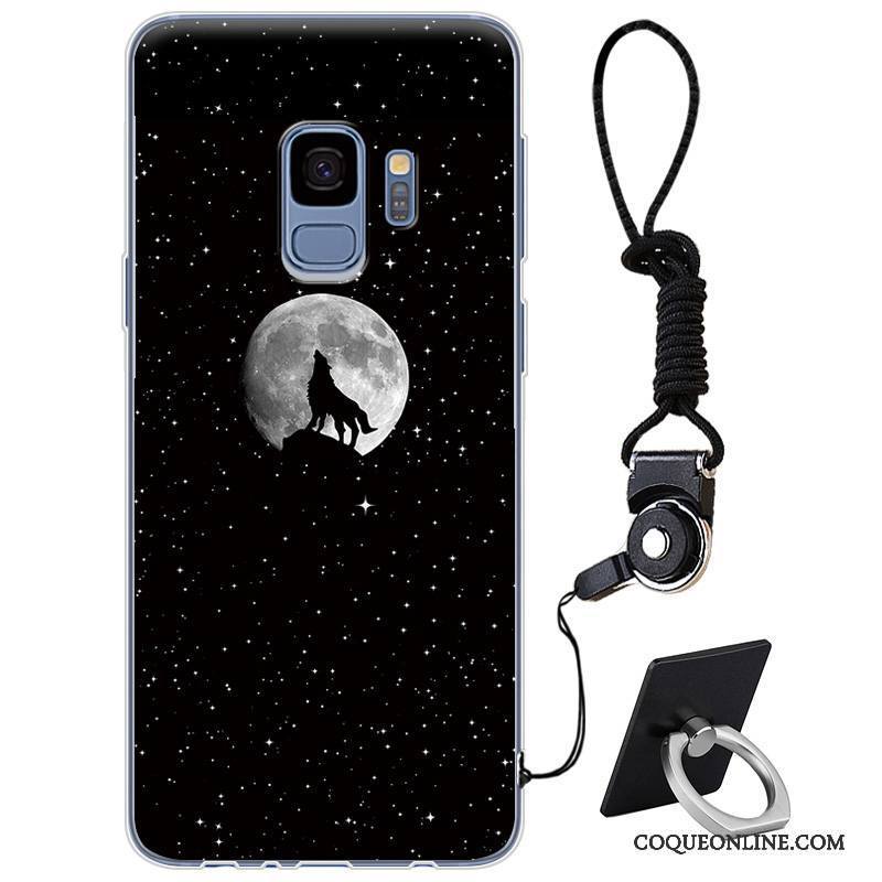 Samsung Galaxy S9 Étoile Tout Compris Protection Coque De Téléphone Élégant Noir Tendance
