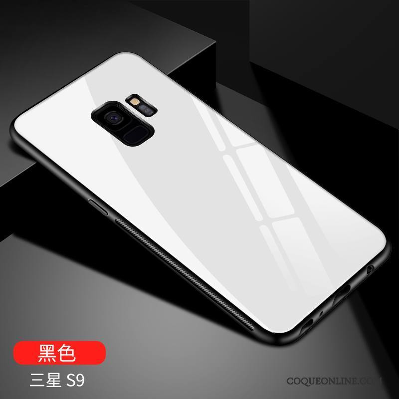 Samsung Galaxy S9 Étoile Étui Verre Trempé Coque De Téléphone Simple Noir Protection