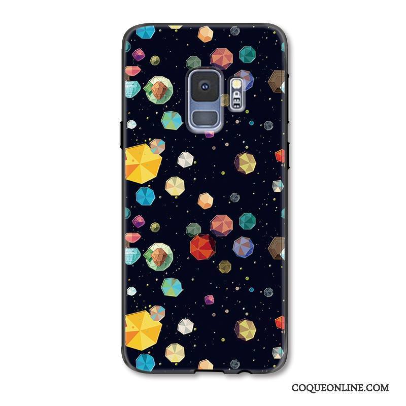 Samsung Galaxy S9+ Étui Coque De Téléphone Incassable Étoile Violet Fluide Doux Silicone