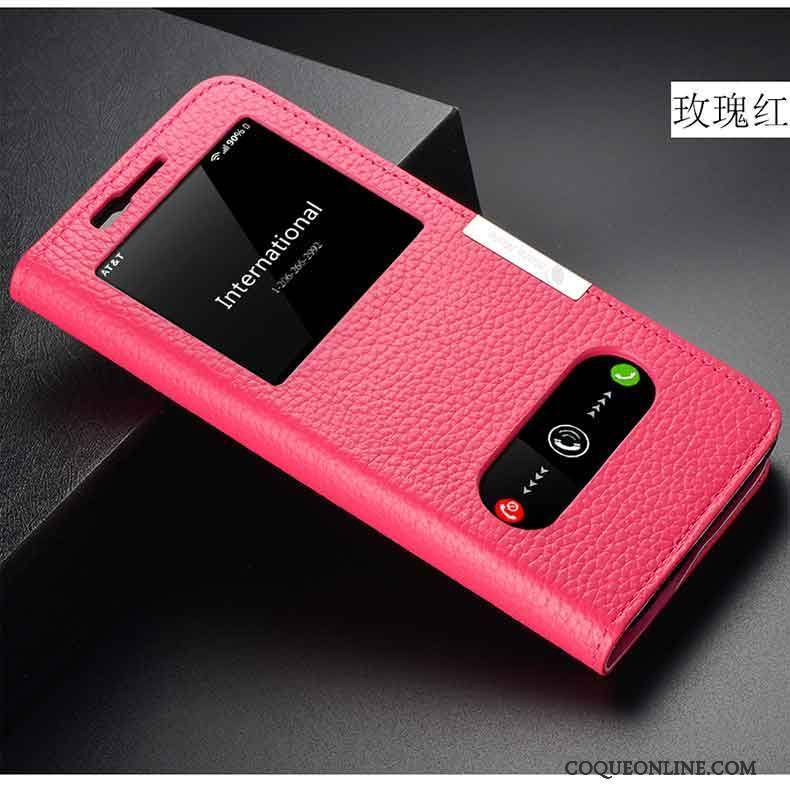 Samsung Galaxy S9+ Étui En Cuir Coque De Téléphone Housse Protection Cuir Véritable Étoile Téléphone Portable