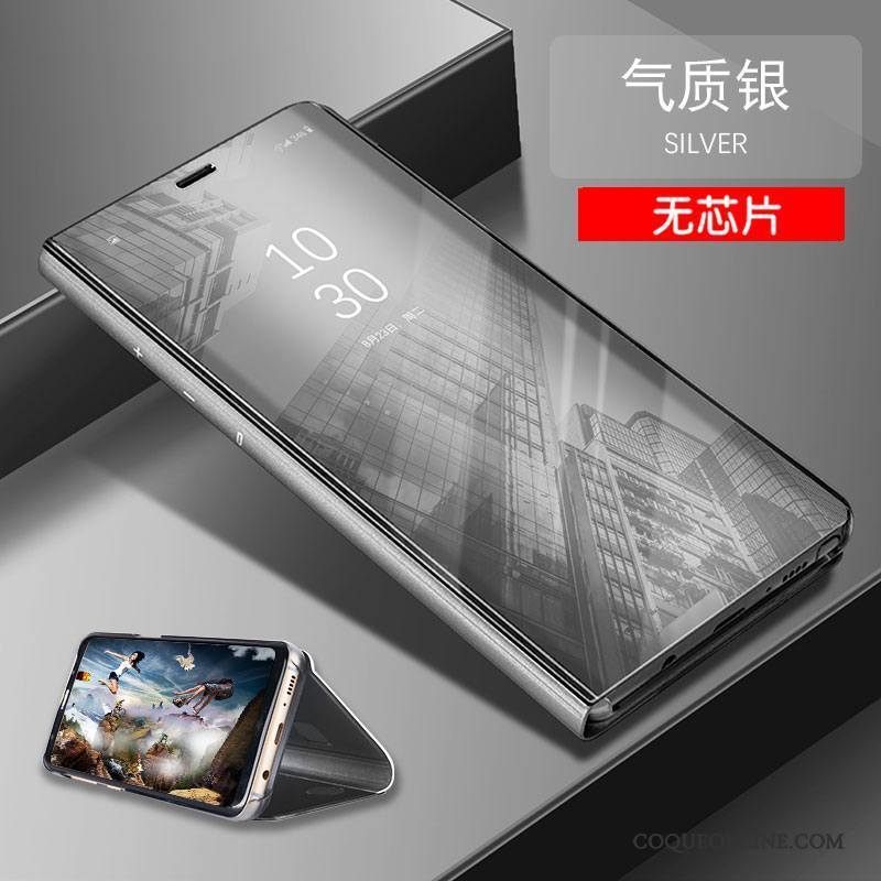Samsung Galaxy S9 Étui Miroir Étui En Cuir Étoile Coque De Téléphone Violet Housse