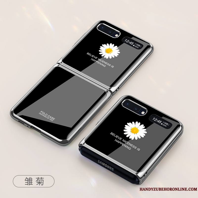 Samsung Z Flip Coque De Téléphone Protection Or Placage Verre Étui Luxe