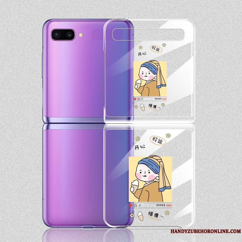 Samsung Z Flip Coque Étoile Protection Créatif Plier Dessin Animé Transparent Étui