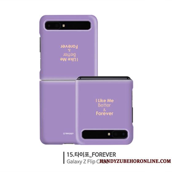 Samsung Z Flip Difficile Coque De Téléphone Étui Authentique Violet Protection Simple